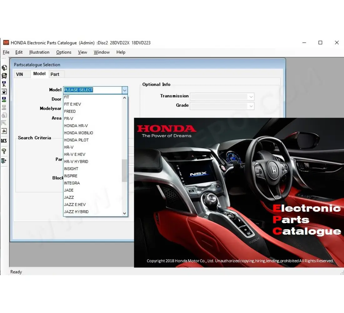 HONDA GENERAL EPC SPARE PARTS CATALOG 2023